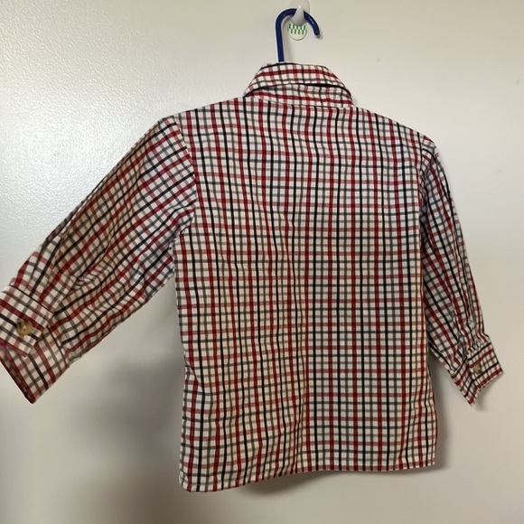 Boys vintage checkered button up collared top - Picture 11 of 12